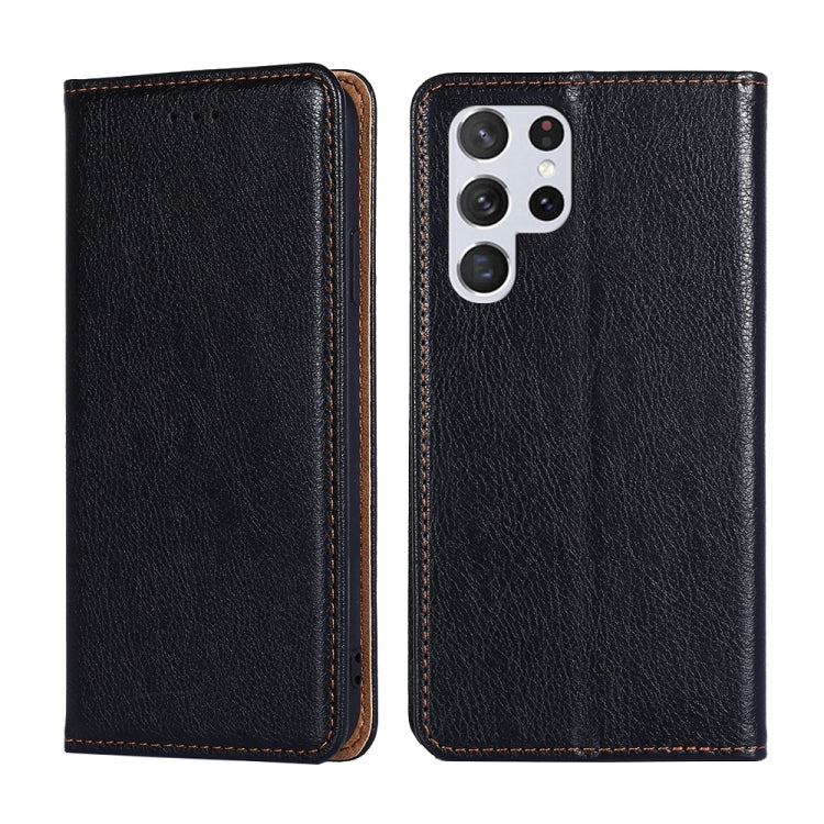 Gloss Oil Solid Color Magnetic Leather Phone Case