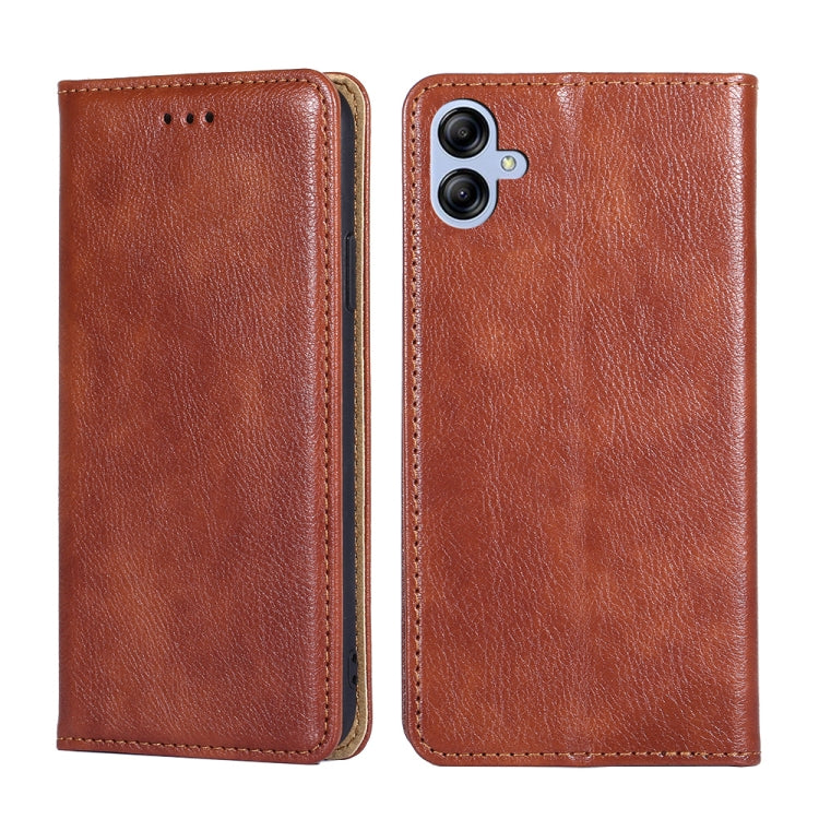 Gloss Oil Solid Color Magnetic Leather Phone Case