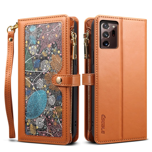 ESEBLE Star Series Lanyard Zipper Wallet RFID Leather Case, For Samsung Galaxy Note20 Ultra, For Samsung Galaxy Note20, For Samsung Galaxy S21 FE 5G, For Samsung Galaxy S21 Ultra 5G, For Samsung Galaxy S21 5G, For Samsung Galaxy S21+ 5G