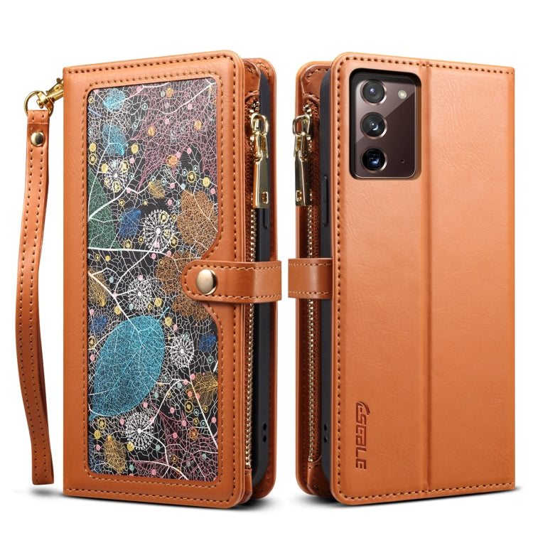 ESEBLE Star Series Lanyard Zipper Wallet RFID Leather Case, For Samsung Galaxy Note20 Ultra, For Samsung Galaxy Note20, For Samsung Galaxy S21 FE 5G, For Samsung Galaxy S21 Ultra 5G, For Samsung Galaxy S21 5G, For Samsung Galaxy S21+ 5G����������������...