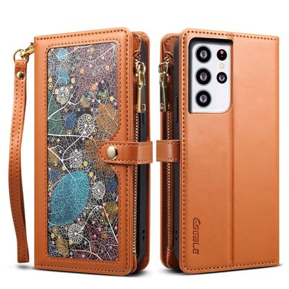 ESEBLE Star Series Lanyard Zipper Wallet RFID Leather Case