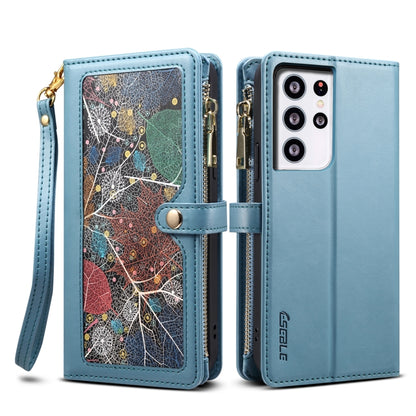 ESEBLE Star Series Lanyard Zipper Wallet RFID Leather Case, For Samsung Galaxy Note20 Ultra, For Samsung Galaxy Note20, For Samsung Galaxy S21 FE 5G, For Samsung Galaxy S21 Ultra 5G, For Samsung Galaxy S21 5G, For Samsung Galaxy S21+ 5G����������������...
