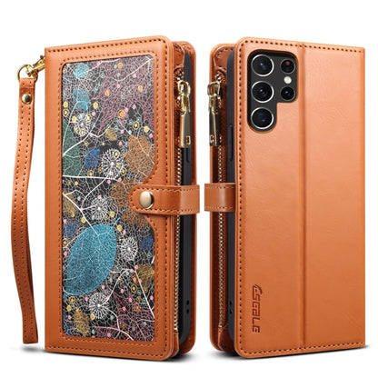 ESEBLE Star Series Lanyard Zipper Wallet RFID Leather Case