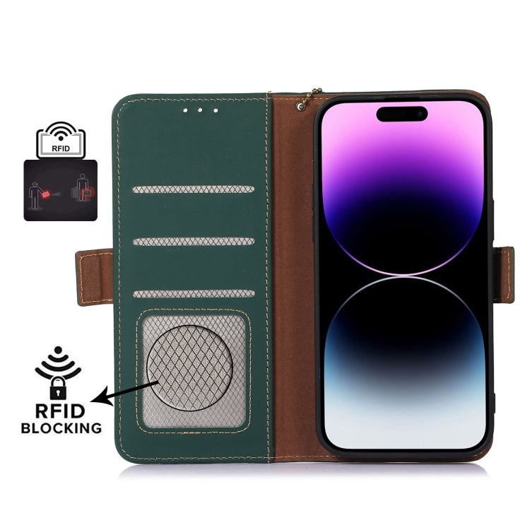 Genuine Leather Magnetic RFID Leather Phone Case, For Nokia C31