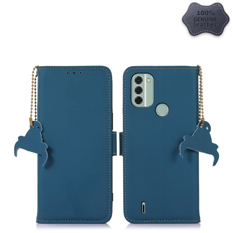Genuine Leather Magnetic RFID Leather Phone Case, For Nokia C31