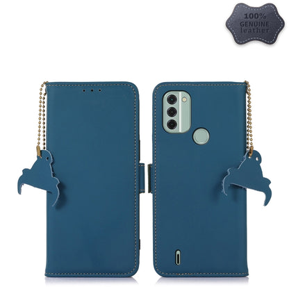 Genuine Leather Magnetic RFID Leather Phone Case, For Nokia C31