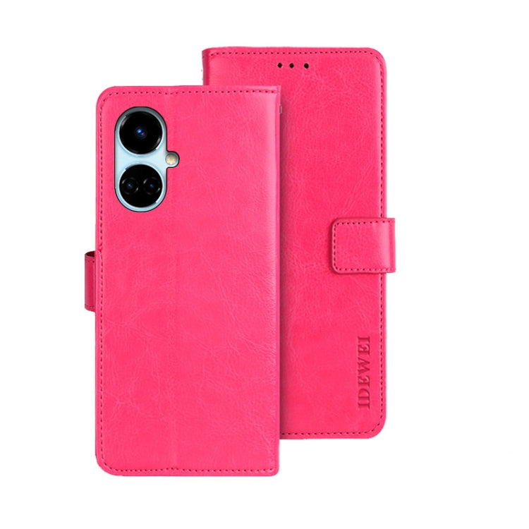 idewei Crazy Horse Texture Leather Phone Case, For Tecno Camon 19, For Tecno Pova 3, For Tecno Pova Neo 2