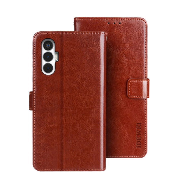 idewei Crazy Horse Texture Leather Phone Case, For Tecno Camon 19, For Tecno Pova 3, For Tecno Pova Neo 2