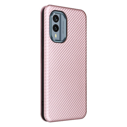 Carbon Fiber Texture Flip Leather Phone Case