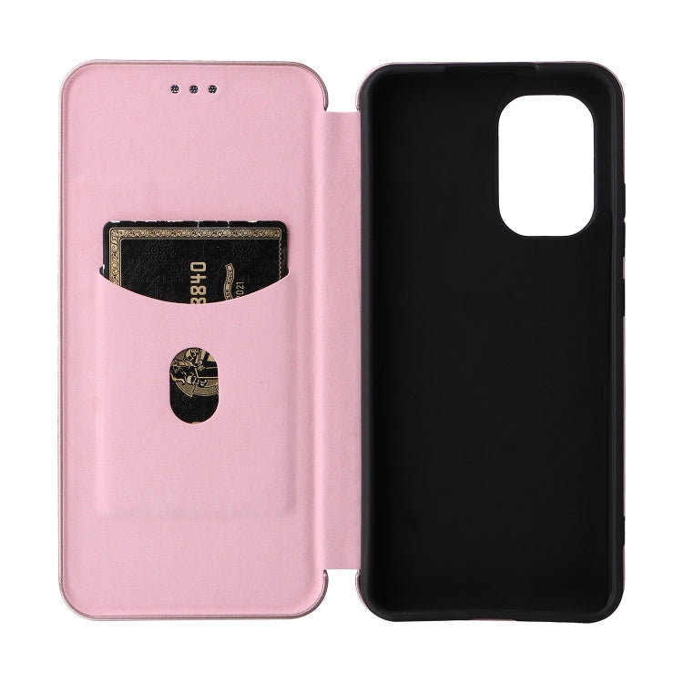 Carbon Fiber Texture Flip Leather Phone Case, For Nokia X30 5G