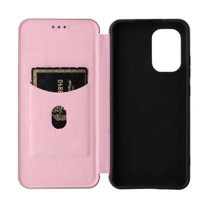 Carbon Fiber Texture Flip Leather Phone Case, For Nokia X30 5G