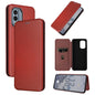 Carbon Fiber Texture Flip Leather Phone Case