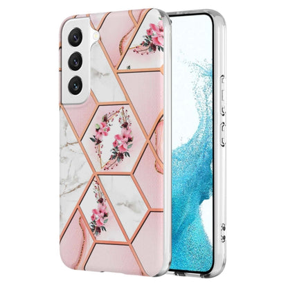 Splicing Marble Flower IMD TPU Phone Case