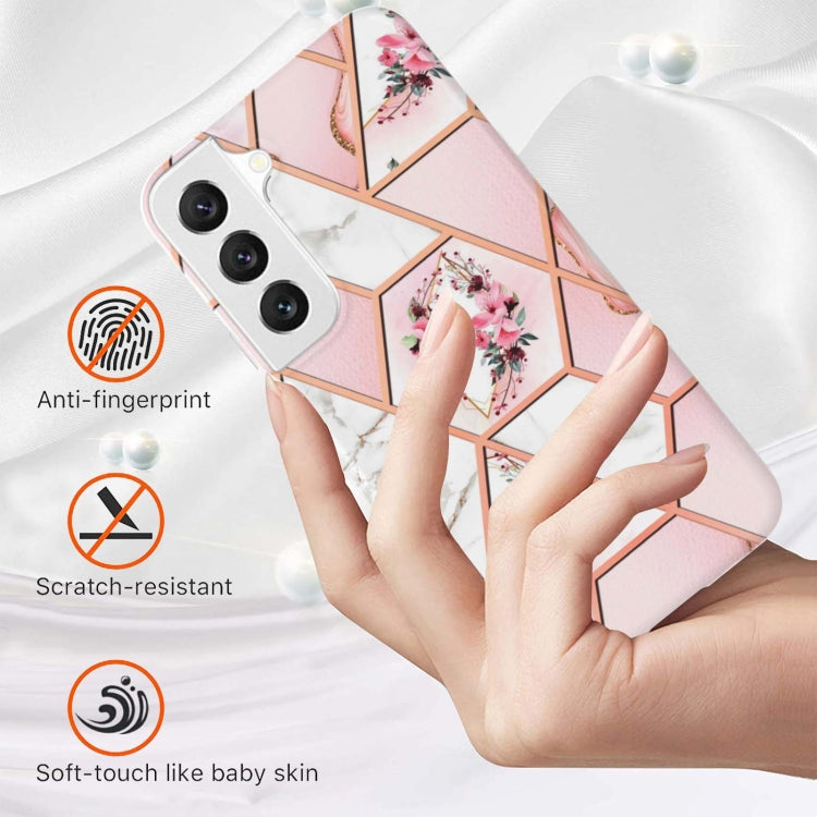 Splicing Marble Flower IMD TPU Phone Case