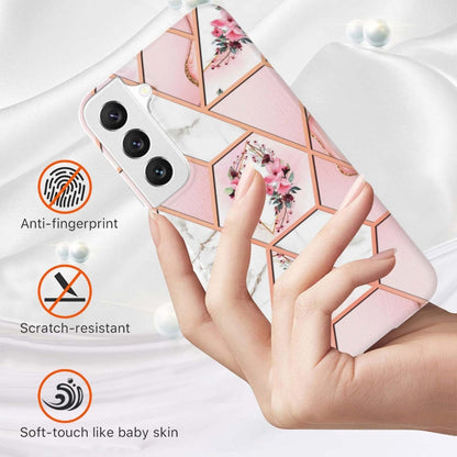 Splicing Marble Flower IMD TPU Phone Case