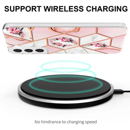 Splicing Marble Flower IMD TPU Phone Case