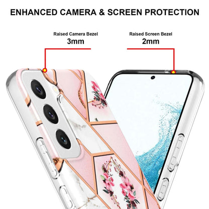 Splicing Marble Flower IMD TPU Phone Case