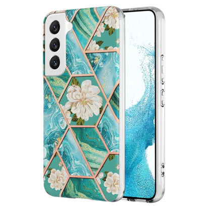 Splicing Marble Flower IMD TPU Phone Case