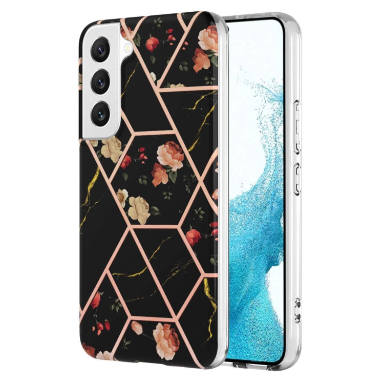 Splicing Marble Flower IMD TPU Phone Case