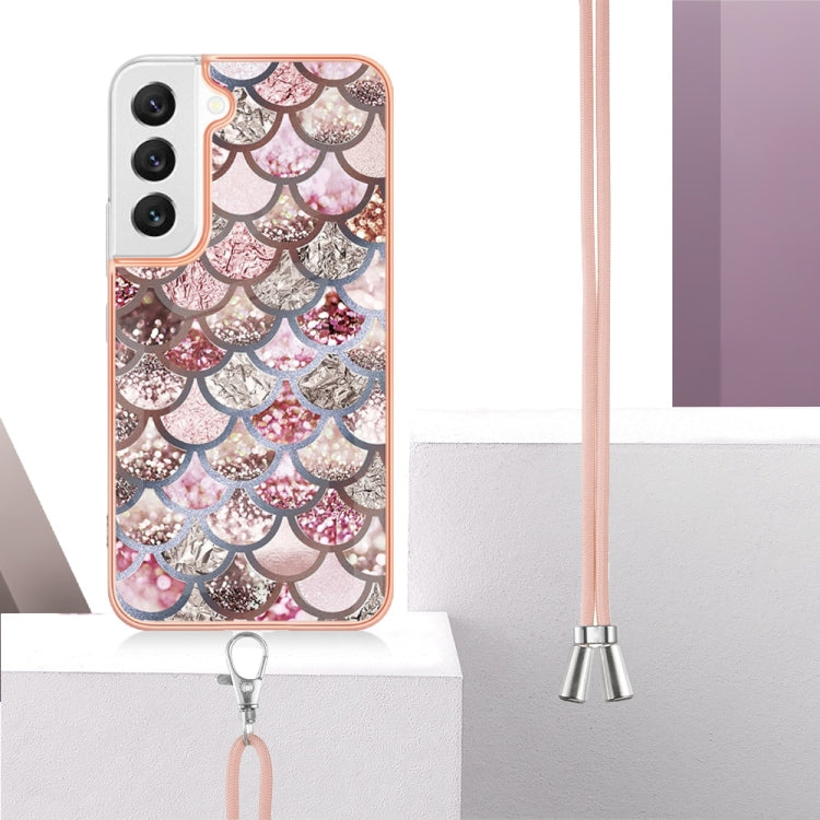 Electroplating IMD TPU Phone Case with Lanyard, For Samsung Galaxy S23 5G, For Samsung Galaxy S23+ 5G, For Samsung Galaxy S23 Ultra 5G, For Samsung Galaxy A14 5G