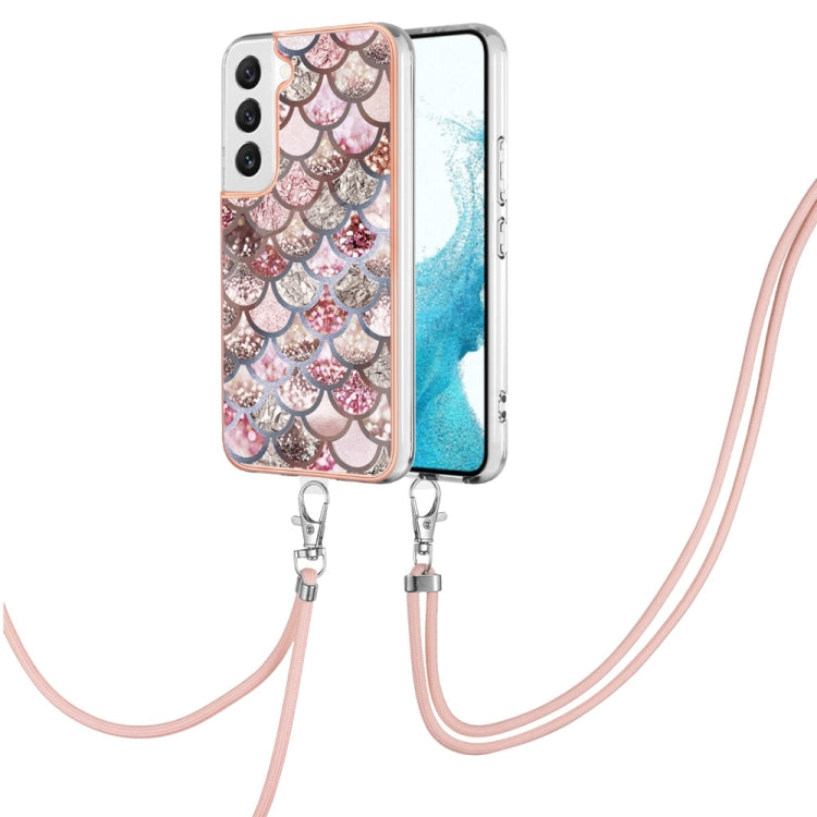 Electroplating IMD TPU Phone Case with Lanyard, For Samsung Galaxy S23 5G, For Samsung Galaxy S23+ 5G, For Samsung Galaxy S23 Ultra 5G, For Samsung Galaxy A14 5G