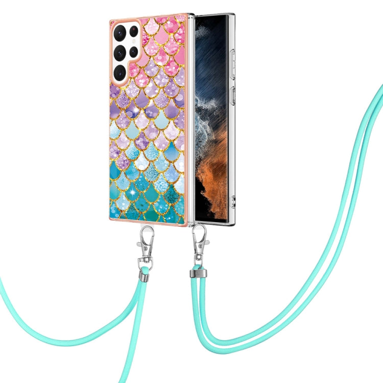 Electroplating IMD TPU Phone Case with Lanyard, For Samsung Galaxy S23 5G, For Samsung Galaxy S23+ 5G, For Samsung Galaxy S23 Ultra 5G, For Samsung Galaxy A14 5G