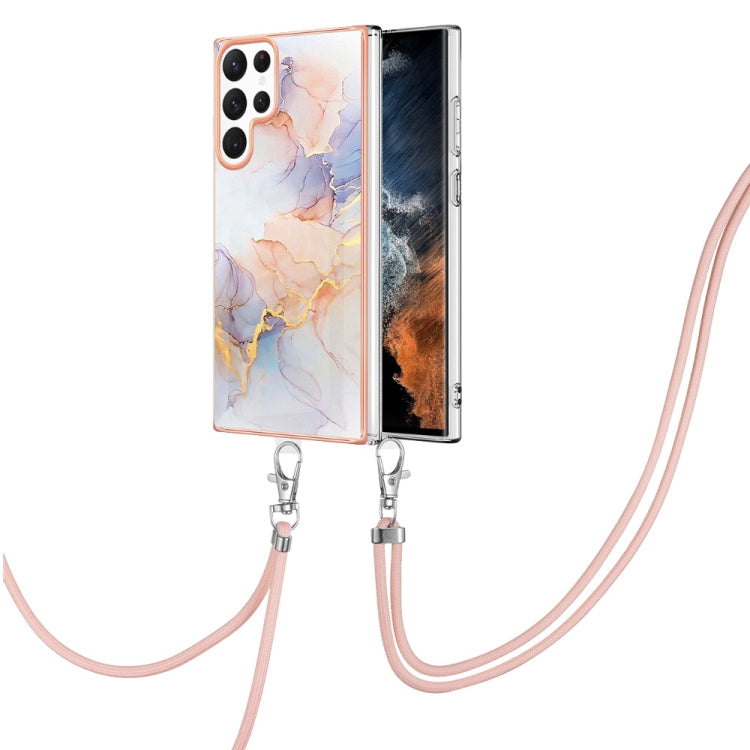 Electroplating IMD TPU Phone Case with Lanyard, For Samsung Galaxy S23 5G, For Samsung Galaxy S23+ 5G, For Samsung Galaxy S23 Ultra 5G, For Samsung Galaxy A14 5G