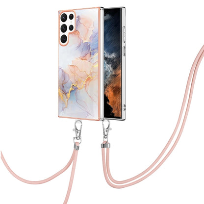 Electroplating IMD TPU Phone Case with Lanyard, For Samsung Galaxy S23 5G, For Samsung Galaxy S23+ 5G, For Samsung Galaxy S23 Ultra 5G, For Samsung Galaxy A14 5G