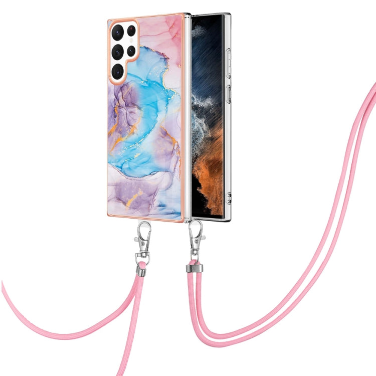 Electroplating IMD TPU Phone Case with Lanyard, For Samsung Galaxy S23 5G, For Samsung Galaxy S23+ 5G, For Samsung Galaxy S23 Ultra 5G, For Samsung Galaxy A14 5G