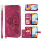 Skin-feel Flowers Embossed Wallet Leather Phone Case