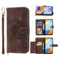 Skin-feel Flowers Embossed Wallet Leather Phone Case