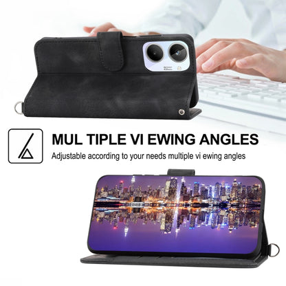 Skin-feel Flowers Embossed Wallet Leather Phone Case