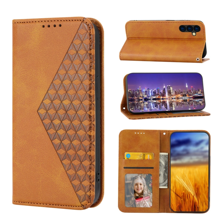 Cubic Grid Calf Texture Magnetic Leather Phone Case, For Samsung Galaxy A54 5G, For Xiaomi 13, For Xiaomi 13 Pro, For Xiaomi Poco C40