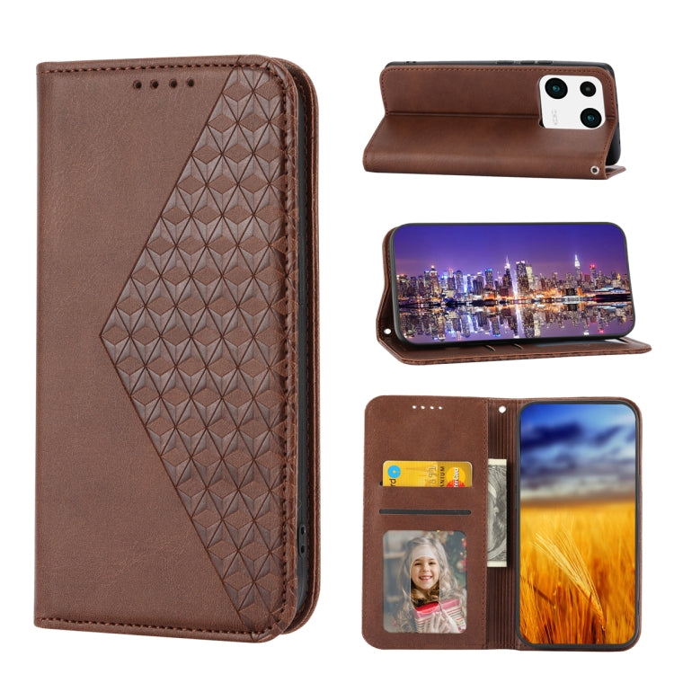 Cubic Grid Calf Texture Magnetic Leather Phone Case, For Samsung Galaxy A54 5G, For Xiaomi 13, For Xiaomi 13 Pro, For Xiaomi Poco C40