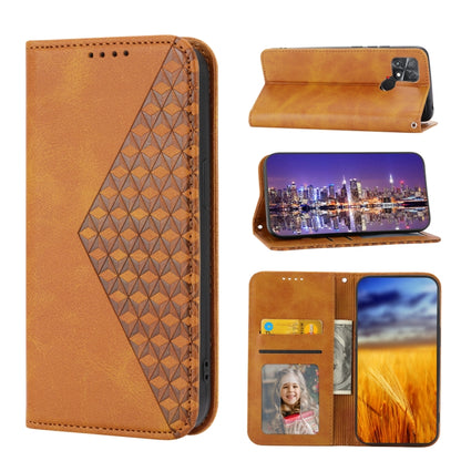 Cubic Grid Calf Texture Magnetic Leather Phone Case, Series 1