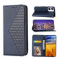 Cubic Grid Calf Texture Magnetic Leather Phone Case, For Realme 10 4G