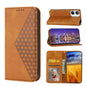 Cubic Grid Calf Texture Magnetic Leather Phone Case, For Realme 10 4G