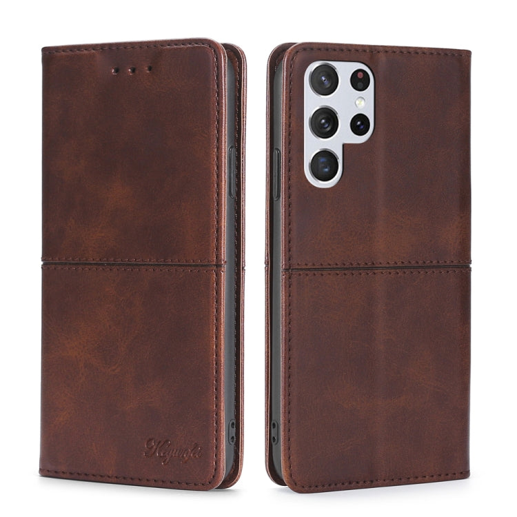 Cow Texture Magnetic Horizontal Flip Leather Phone Case