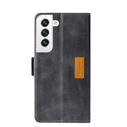 Contrast Color Side Buckle Leather Phone Case