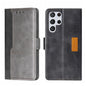 Contrast Color Side Buckle Leather Phone Case