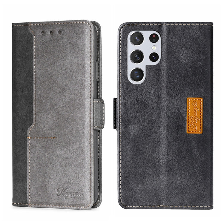 Contrast Color Side Buckle Leather Phone Case, For Samsung Galaxy S23 5G, For Samsung Galaxy S23 Ultra 5G, For Samsung Galaxy S23+ 5G, For Samsung Galaxy A04E