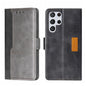 Contrast Color Side Buckle Leather Phone Case, For Samsung Galaxy S23 5G, For Samsung Galaxy S23 Ultra 5G, For Samsung Galaxy S23+ 5G, For Samsung Galaxy A04E