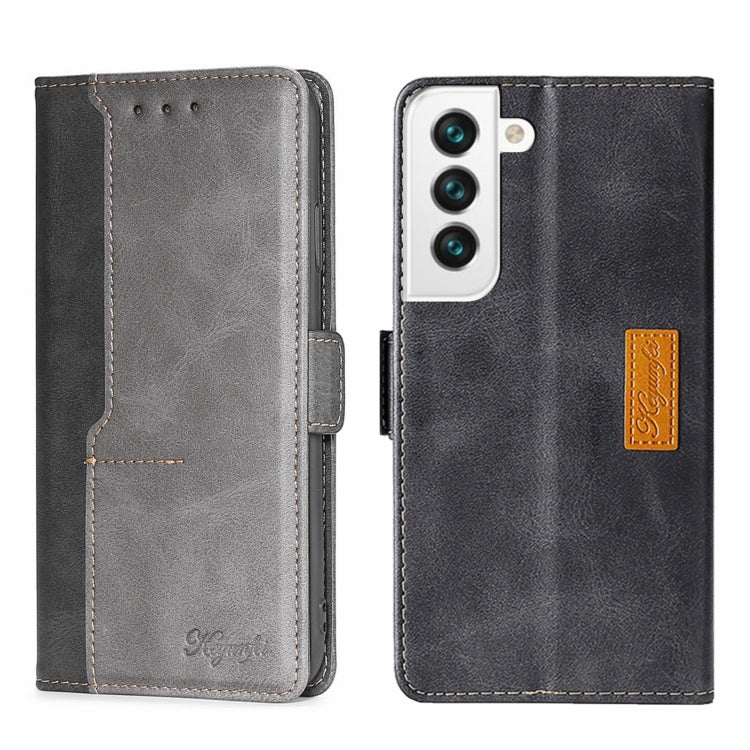 Contrast Color Side Buckle Leather Phone Case