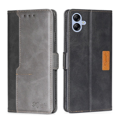 Contrast Color Side Buckle Leather Phone Case