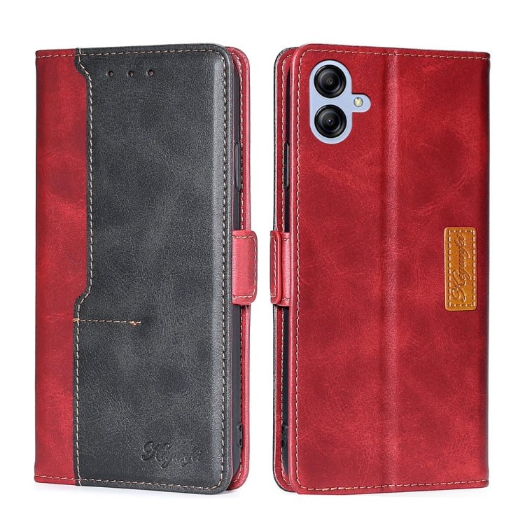 Contrast Color Side Buckle Leather Phone Case