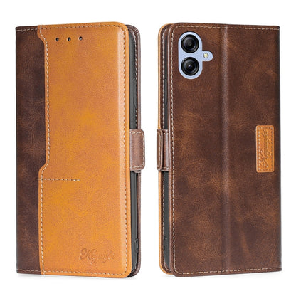 Contrast Color Side Buckle Leather Phone Case