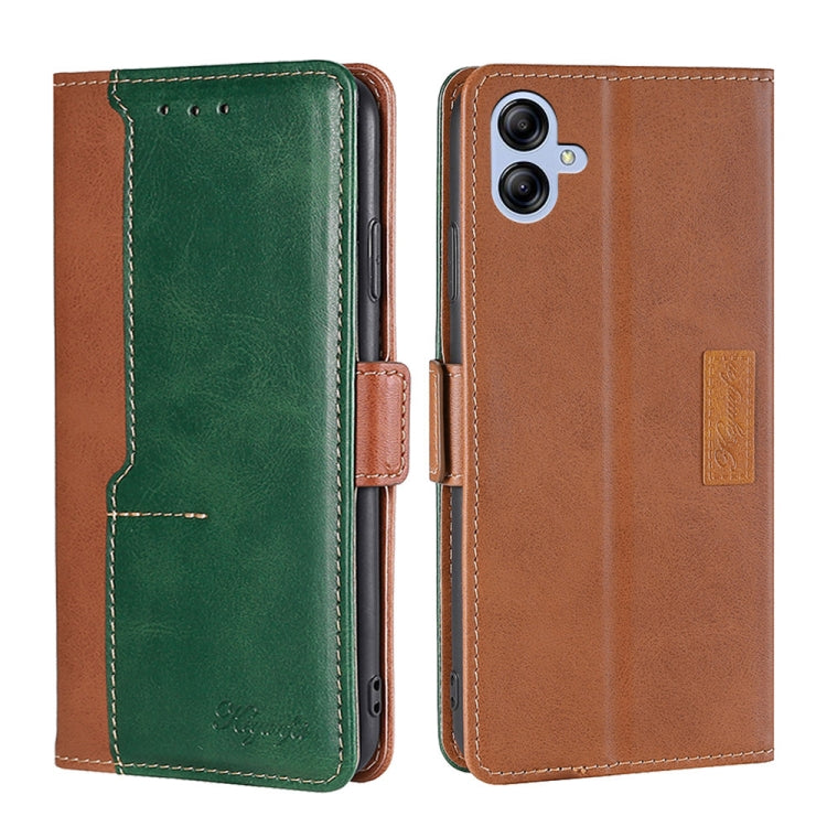 Contrast Color Side Buckle Leather Phone Case