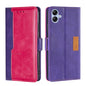 Contrast Color Side Buckle Leather Phone Case