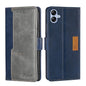 Contrast Color Side Buckle Leather Phone Case