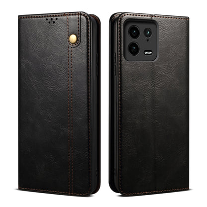 Oil Wax Crazy Horse Texture Leather Phone Case